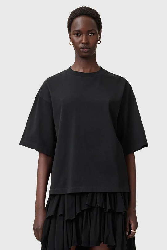 AllSaints tricou din bumbac AMELIE W224JC negru AW25
