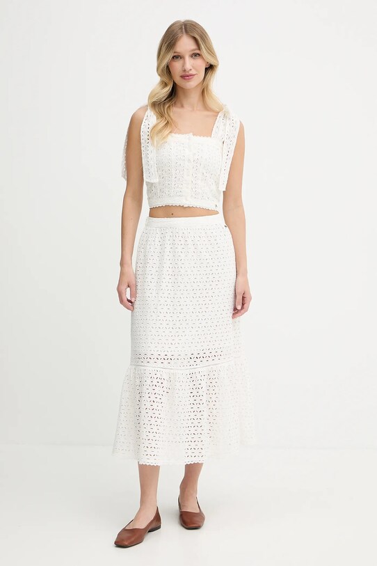 Pepe Jeans bluzka bawełniana PL305103 beżowy AW25