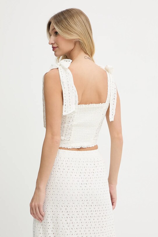 Одяг Бавовняна блузка Pepe Jeans PL305103 бежевий