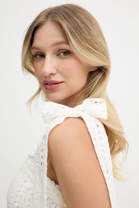 Бавовняна блузка Pepe Jeans PL305103 бежевий