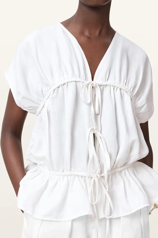 AllSaints bluzka REMY W105PC biały AW25