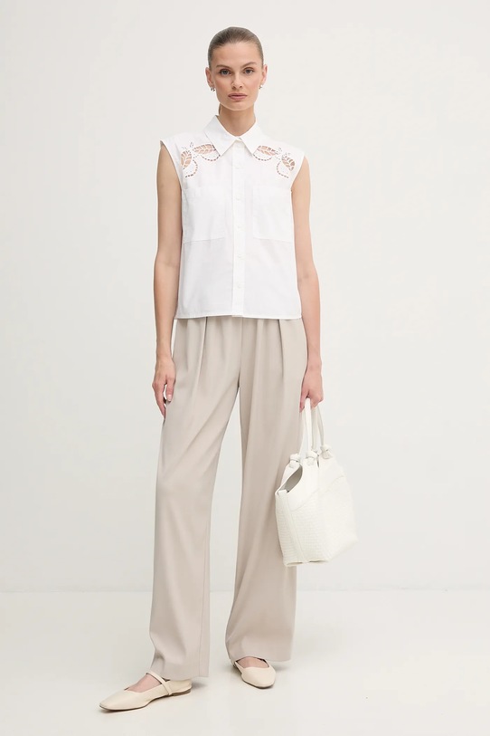 Dkny koszula bawełniana P5DM0B45 biały AW25