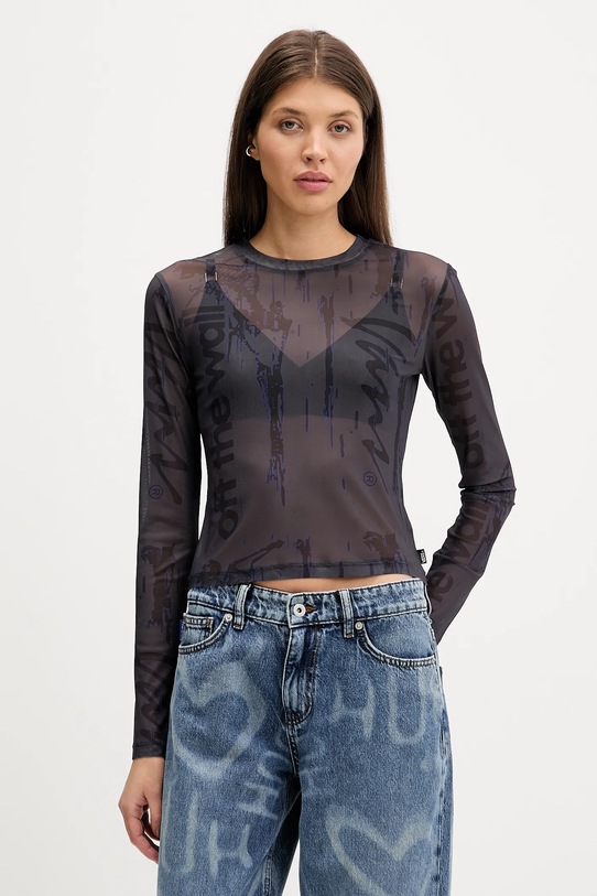 Vans bluzka z elastanem szary VN000Q0VEMS1