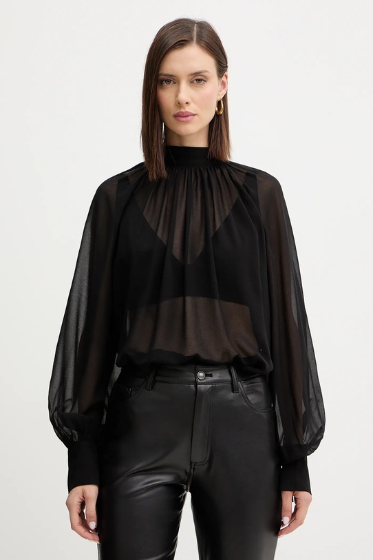 Blúzka Guess AUDRINE regular čierna W5BH84.W3022