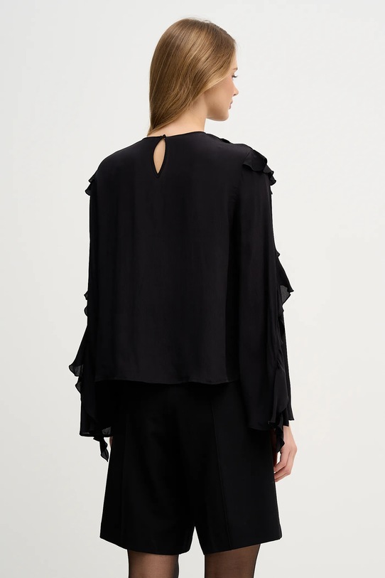 Îmbrăcăminte Sisley bluză 55E6LQ09R negru