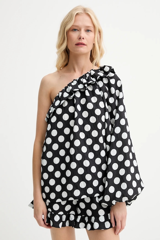 The Sleeper bluză cu modele negru GATP01G097N