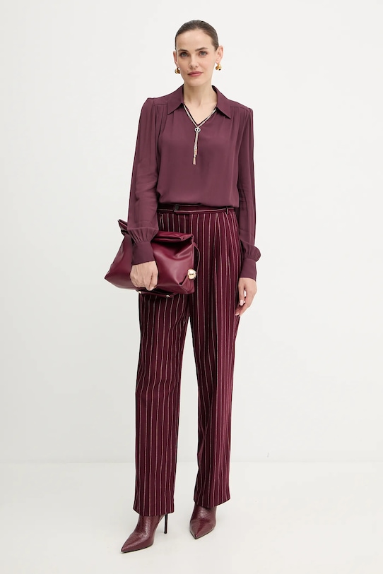 Twinset bluzka 252TP2291 bordowy AW25