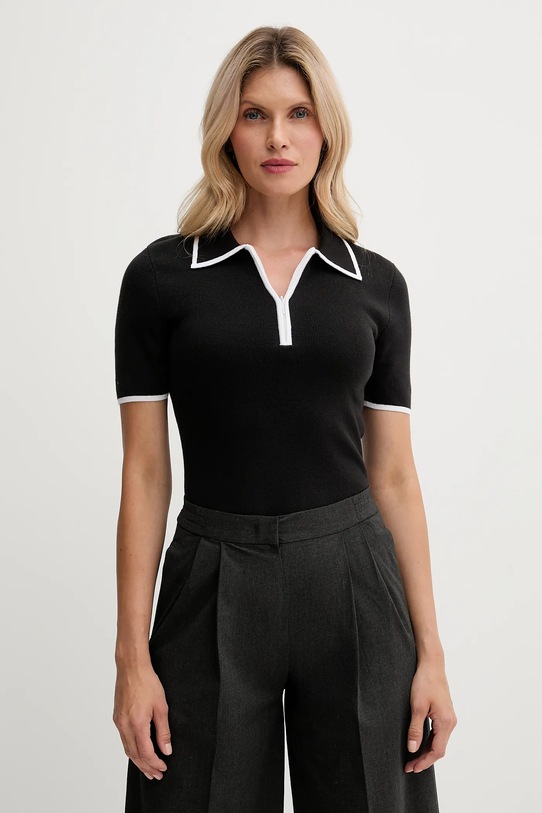Πόλο Calvin Klein Jeans με ελαστάν μαύρο LV044D304G