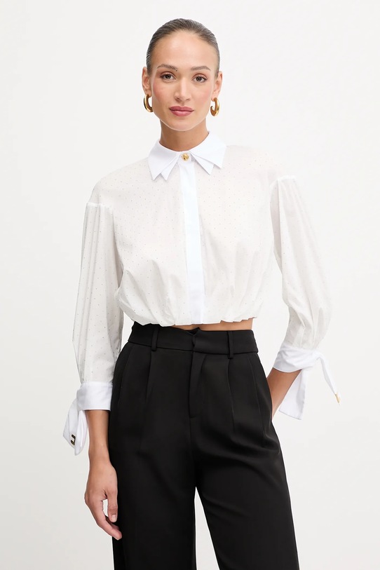 Elisabetta Franchi cămașă lung alb CA08151E3
