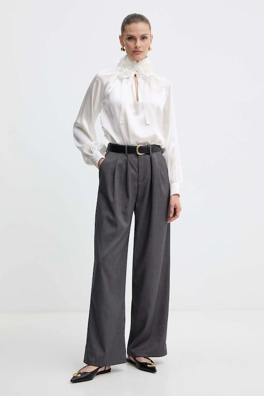 Luisa Spagnoli bluzka jedwabna 542316 beżowy AW25