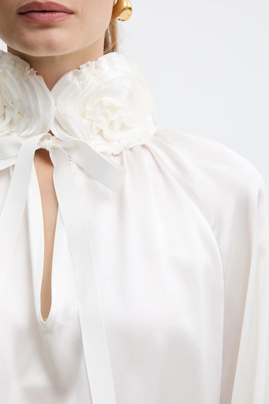 Luisa Spagnoli bluzka jedwabna 542316 beżowy