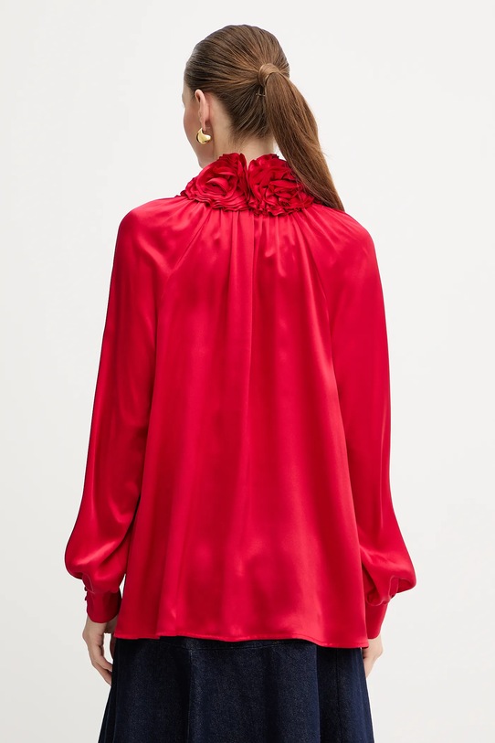 Odzież Luisa Spagnoli bluzka jedwabna 542316 czerwony