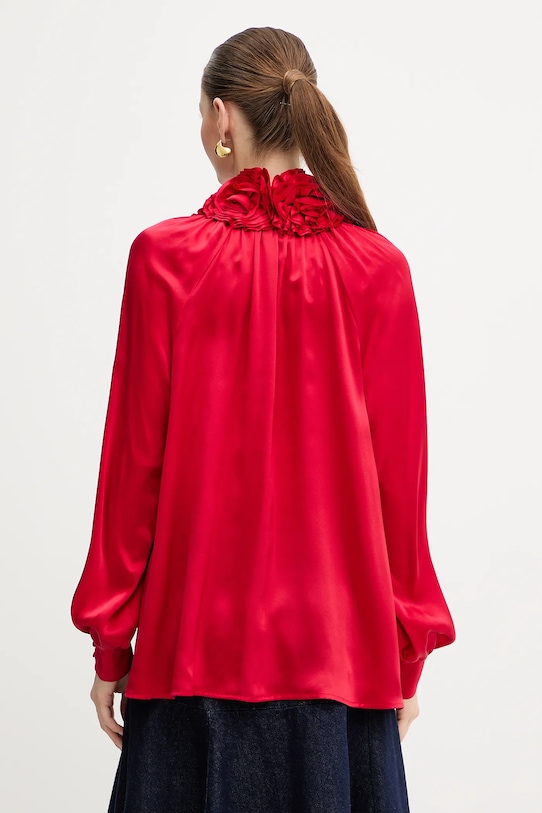 Odzież Luisa Spagnoli bluzka jedwabna 542316 czerwony