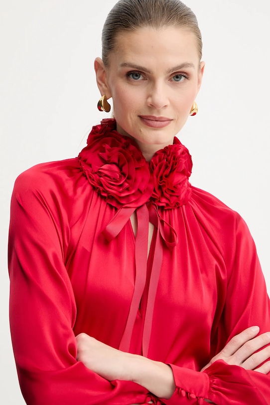 Luisa Spagnoli bluzka jedwabna czerwony 542316