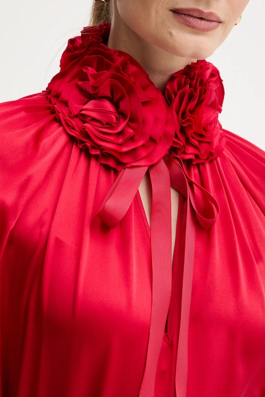 Luisa Spagnoli bluzka jedwabna 542316 czerwony