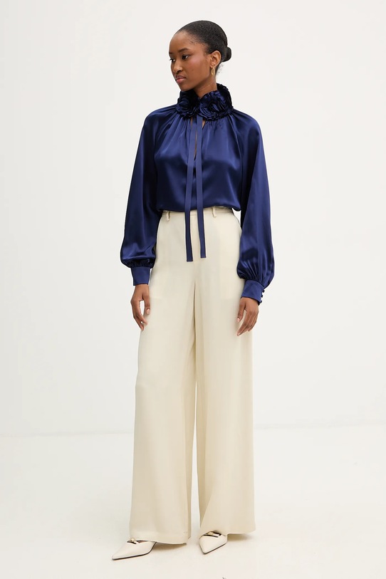 Luisa Spagnoli bluzka jedwabna 542316 granatowy AW25