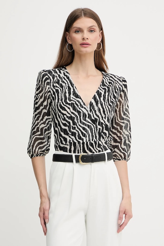 Morgan bluză animal negru TRUDDY