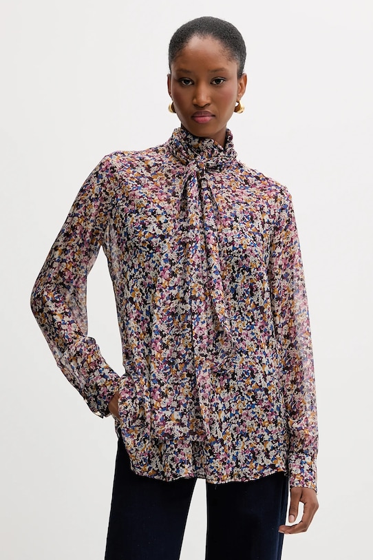 Μπλούζα με μετάξι Liu Jo κανονικό μωβ MF5386.T2559