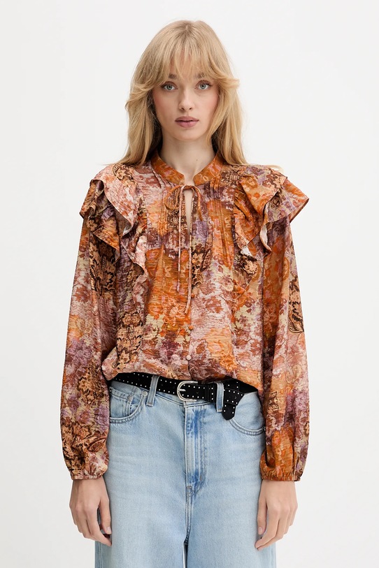 Desigual koszula ROMANTICA regular pomarańczowy 25WWBW08