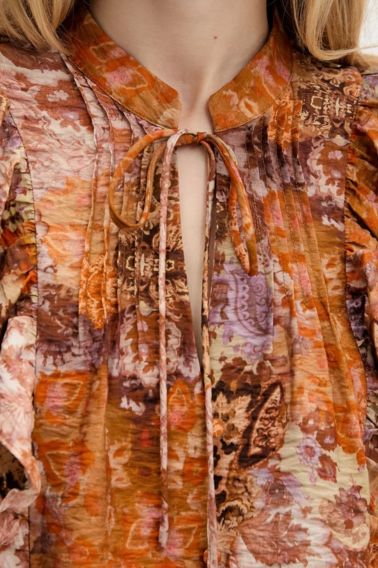 Desigual koszula ROMANTICA 25WWBW08 pomarańczowy
