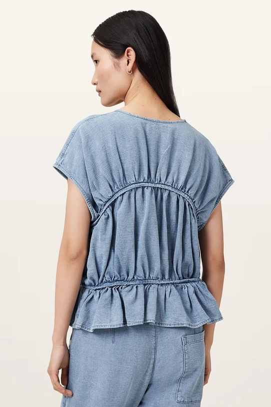 AllSaints bluzka REMY niebieski W093PC