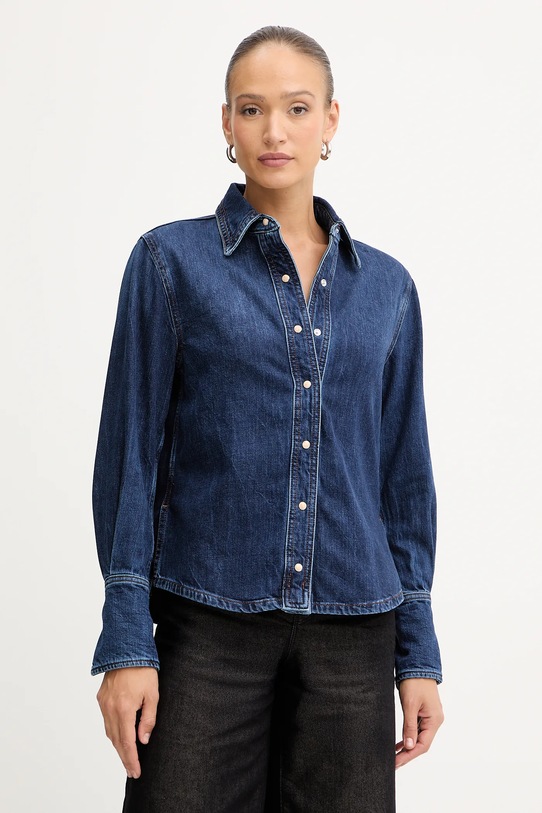 BOSS Orange cămașă jeans lung albastru 50553905