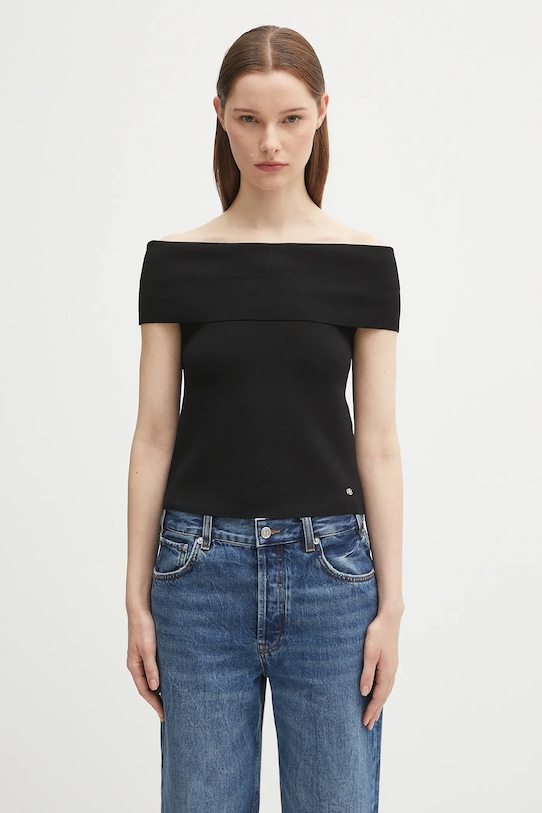 Anine Bing top francis top regular czarny A.09.11203