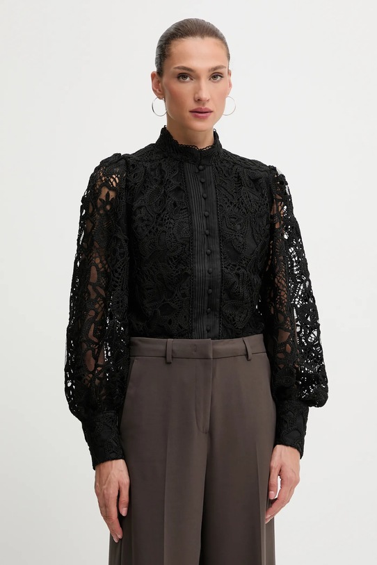 Bardot bluză cu modele negru 59730TB3