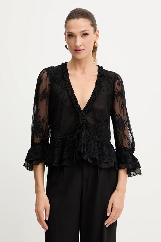 Πουκάμισο Bardot casual μαύρο 60028TB1