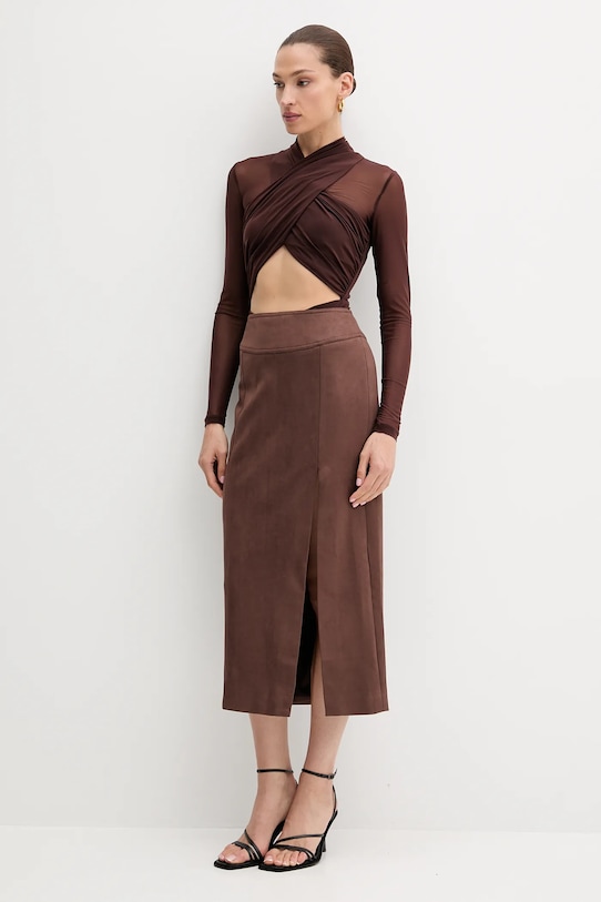 Κορμάκι Bardot 60050TB καφέ