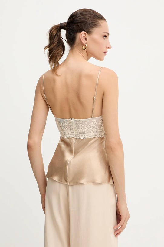 Ρούχα Top Bardot 60131TB μπεζ