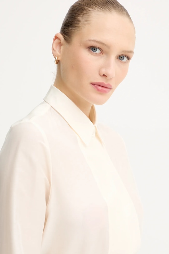 BOSS camicia in lana beige 50548399