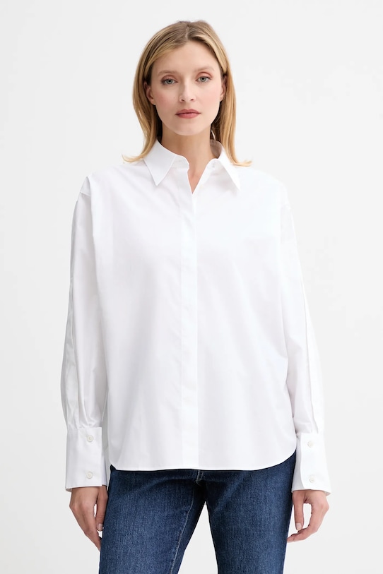 BOSS cămașă din bumbac lung alb 50548455