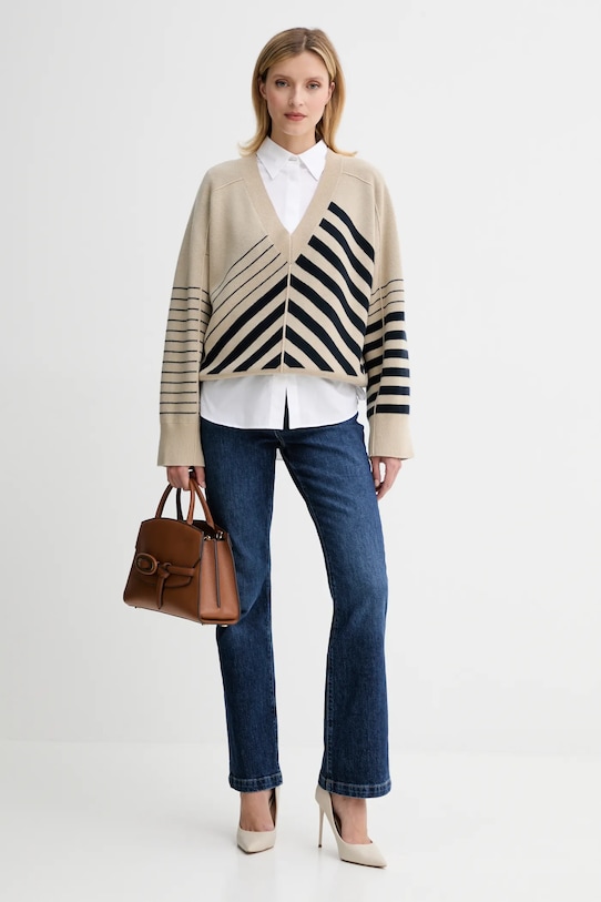 BOSS cămașă din bumbac 50548455 alb AW25