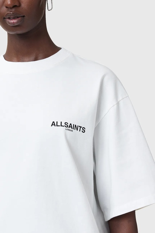 Odzież AllSaints bluzka bawełniana HEAPS W083JD biały