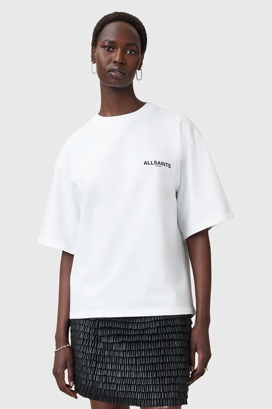 AllSaints bluzka bawełniana HEAPS biały W083JD