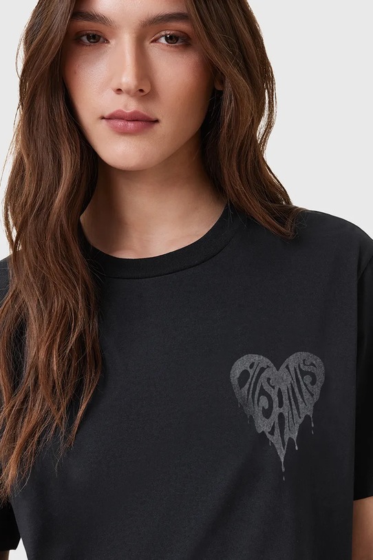 Odzież AllSaints t-shirt bawełniany POSTER W035JD czarny