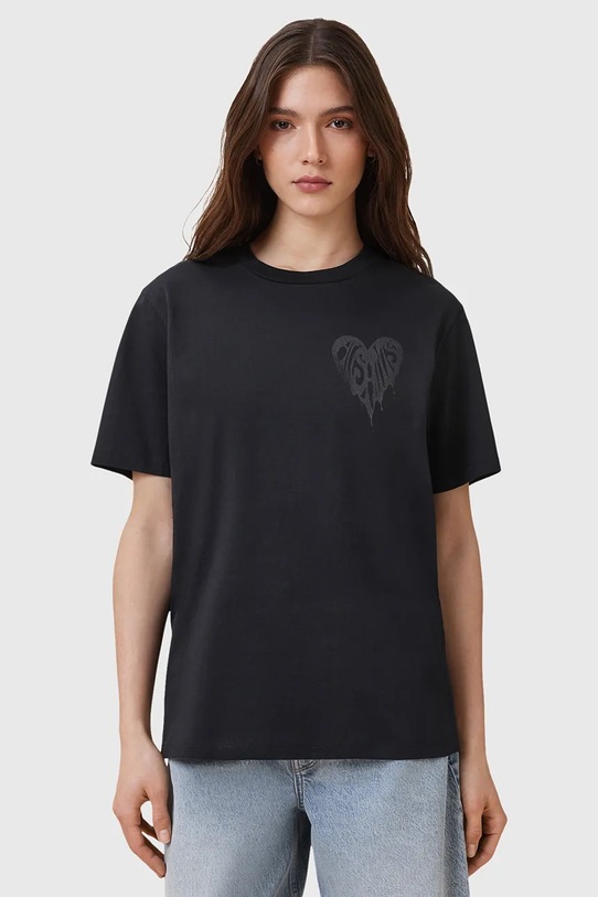 AllSaints t-shirt bawełniany POSTER czarny W035JD