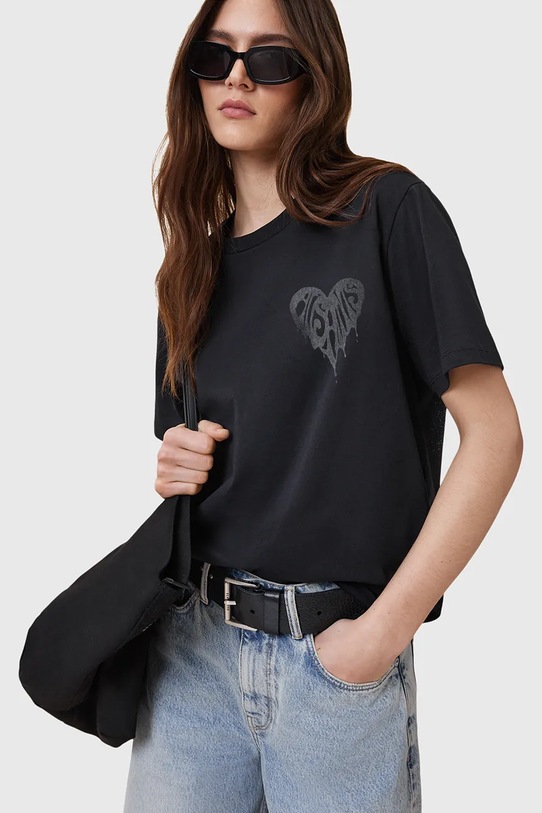 AllSaints t-shirt bawełniany POSTER W035JD czarny