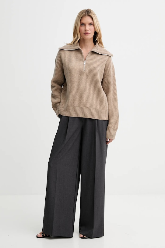 Шерстяной свитер Filippa K 31654.FK бежевый AW25
