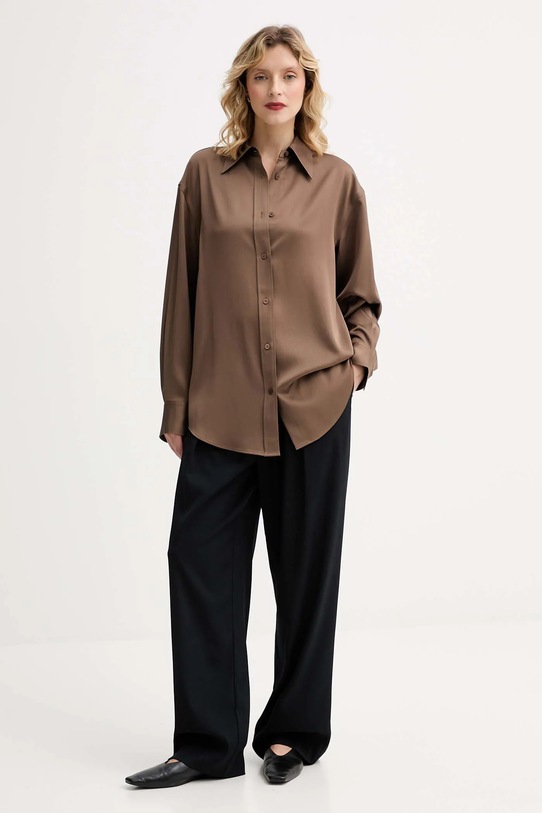 Filippa K cămașă 31633.FK maro AW25