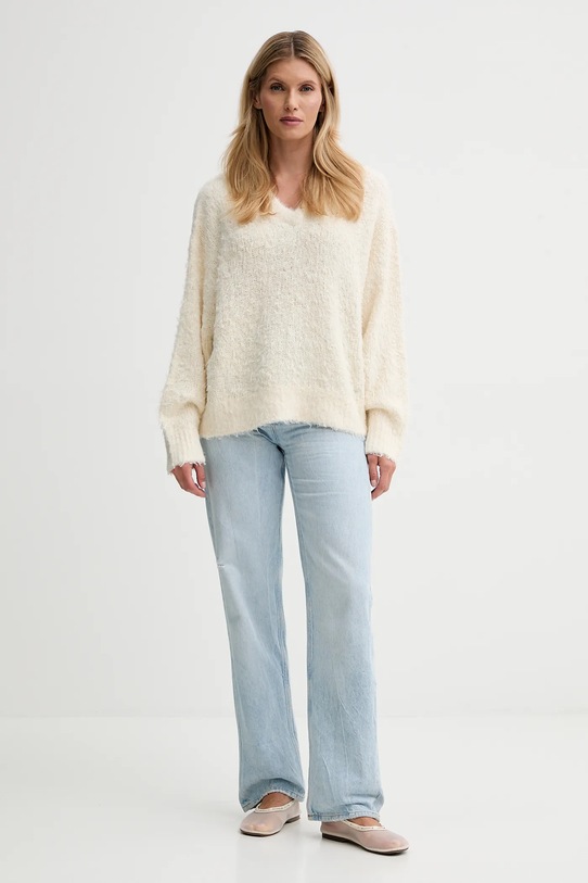 Μεταξωτό πουλόβερ Filippa K 31857.FK μπεζ AW25