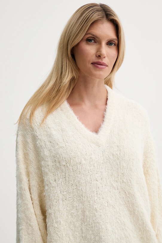 Μεταξωτό πουλόβερ Filippa K μπεζ 31857.FK