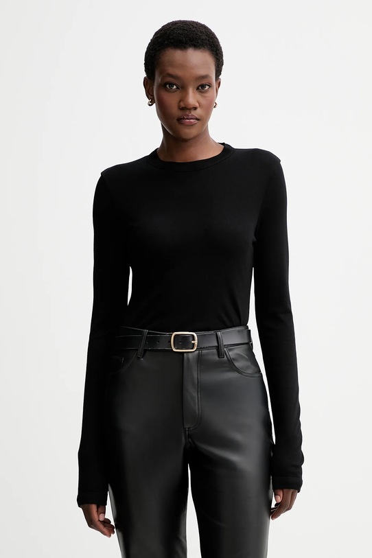 Filippa K longsleeve regular czarny 32045.FK