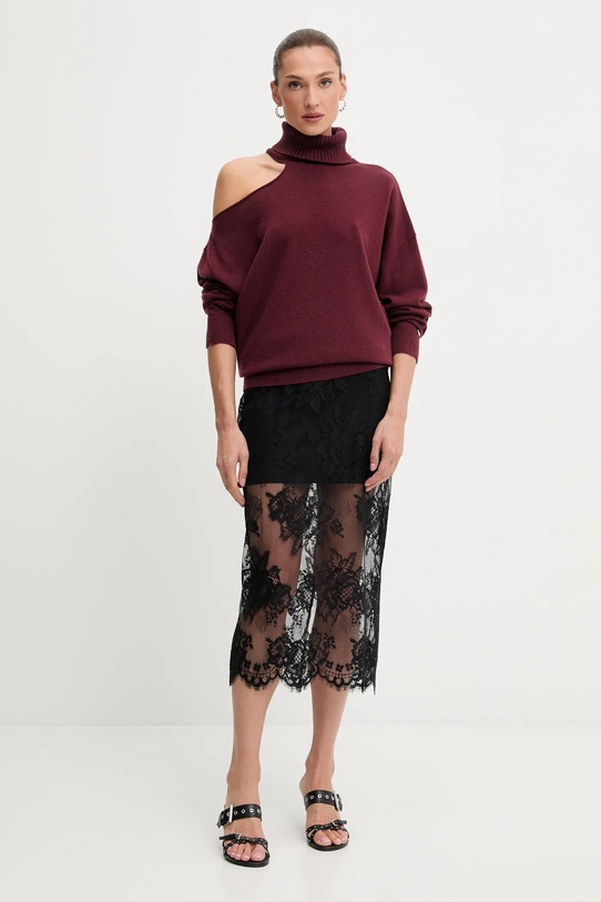 Aniye By sweter wełniany 181037 bordowy AW25