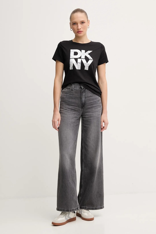 Dkny t-shirt DJ5T1631 czarny AW25