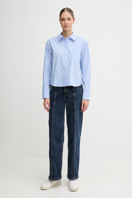 Bavlnená košeľa Dkny DJ5W2129 modrá AW25