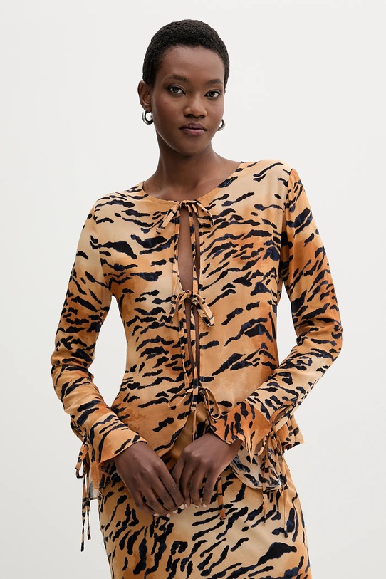 Blúzka Never Fully Dressed regular hnedá NFDTO1808