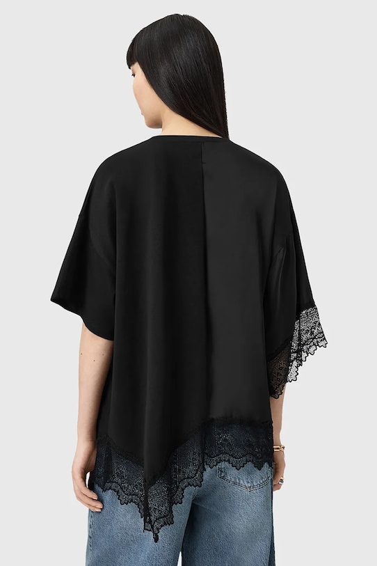 Μπλουζάκι AllSaints LENNY μαύρο W087JD