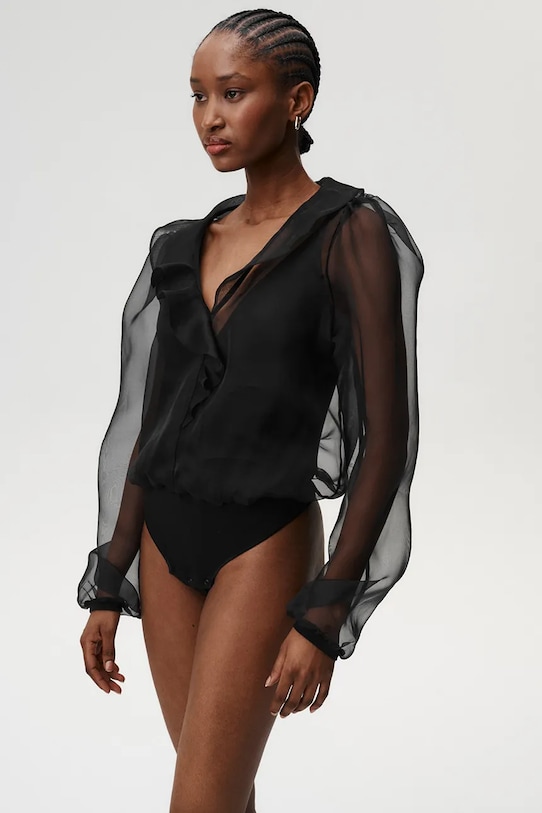 Odzież Undress Code body z dodatkiem jedwabiu Thong 1025UC czarny